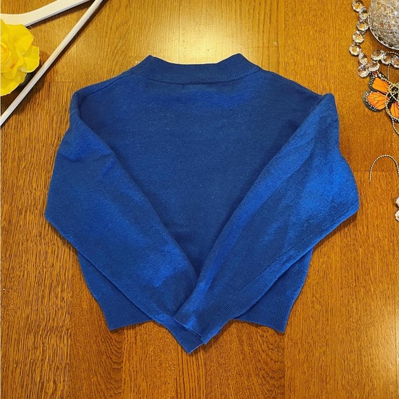 Lambswool and Angora royal blue sweater - Picture 2 of 4